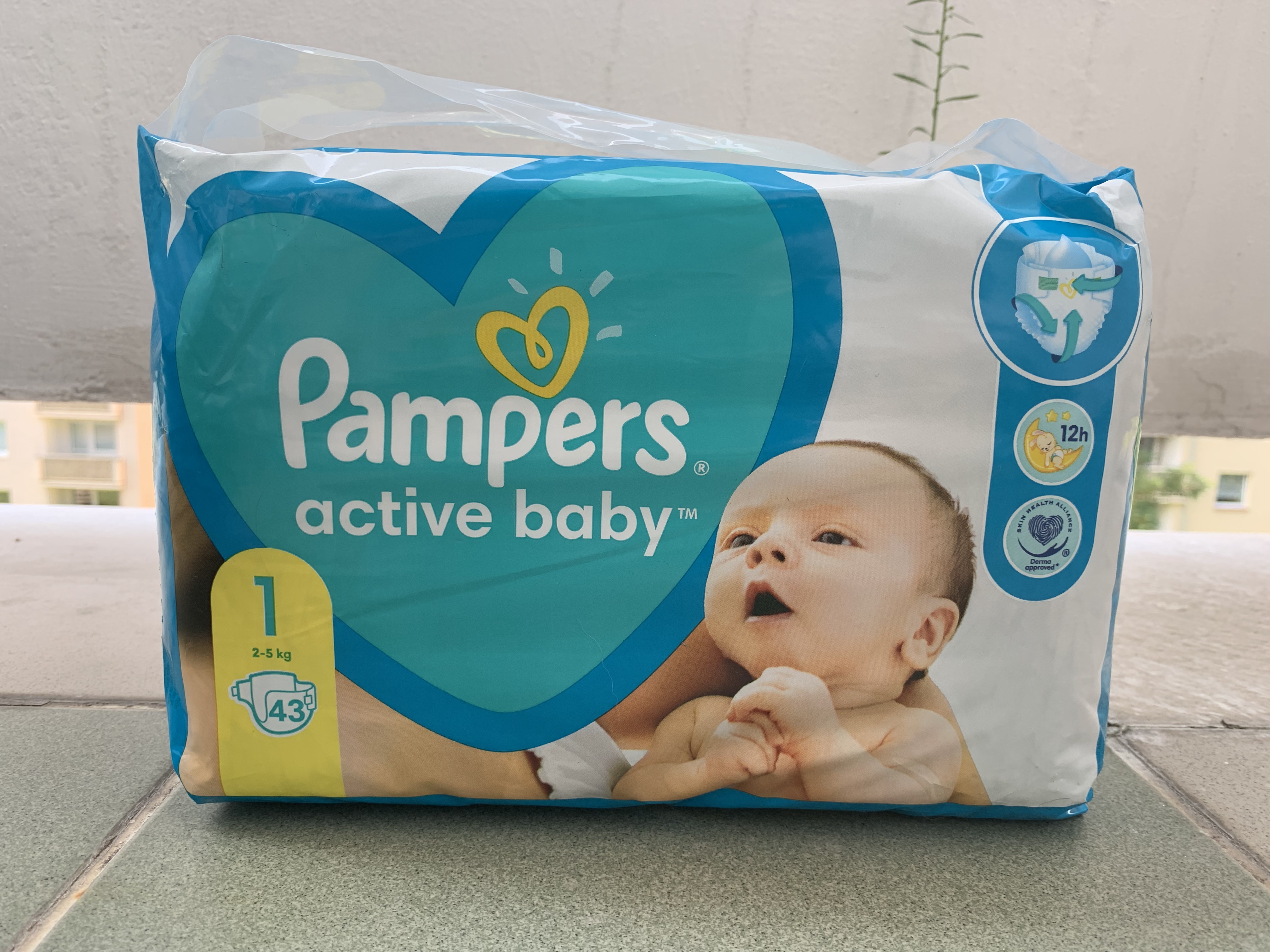 Pampers 1, 43 ks ACTIVE BABY